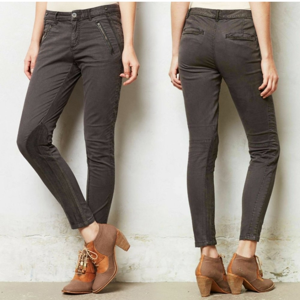 Pilcro Anthropologie Picardy Jodphurs Ankle Pants Moto Size 4